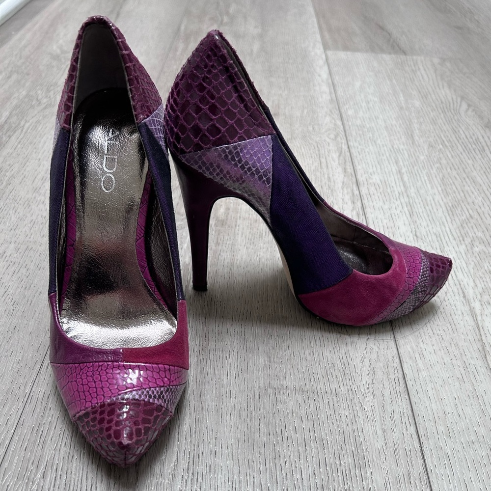 Aldo Purple Patch Heels. Size 6 - image 1